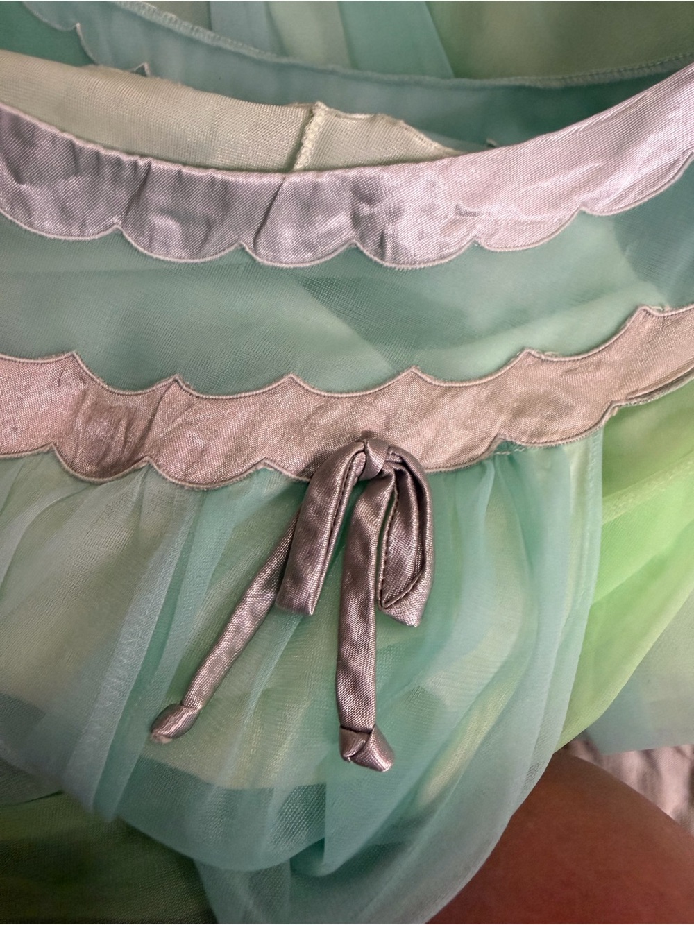 VTG 50/60s Saks Fifth Avenue Peignoir Pajama Set Pastel  Nylon Chiffon: Small - Picture 12 of 14